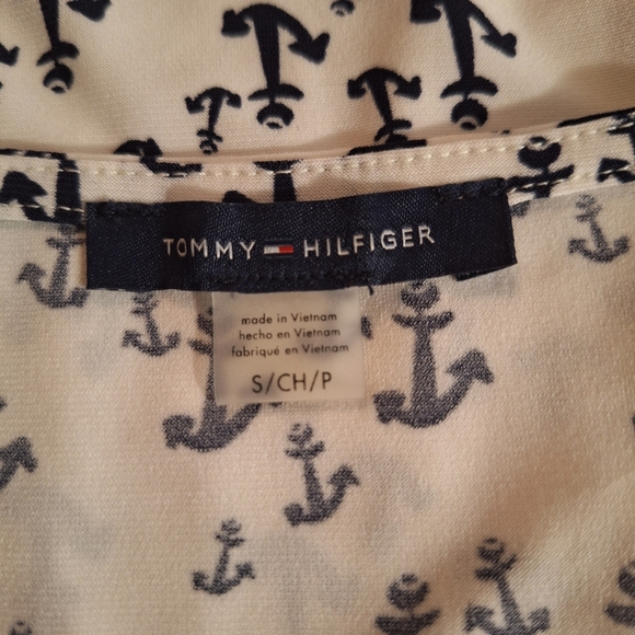 Tommy Hilfiger Anchor Print Sleeveless Top Small *C5 - Picture 4 of 10